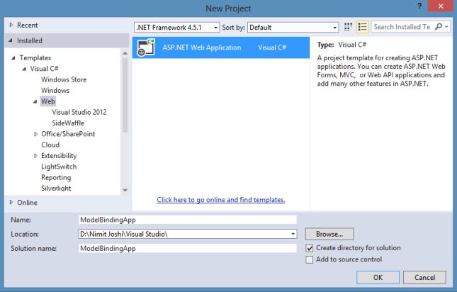 Creating ASP.Net Web Application